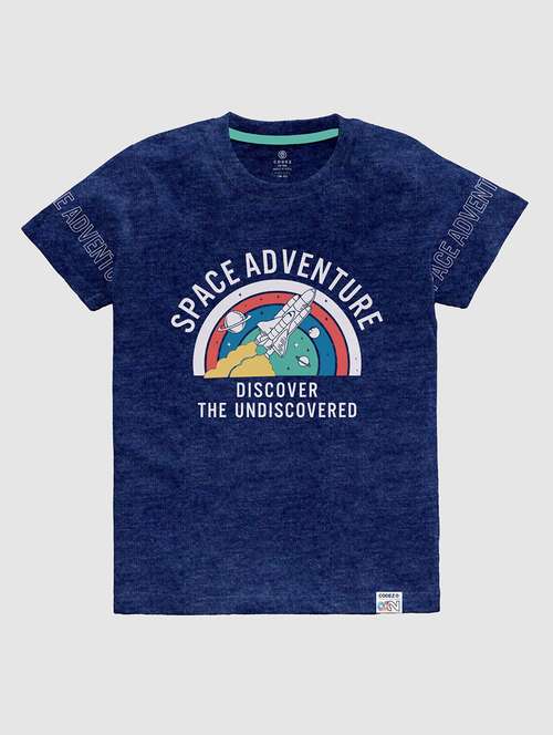 boys round neck graphic regular t-shirt - 21099065 -  Standard Image - 0