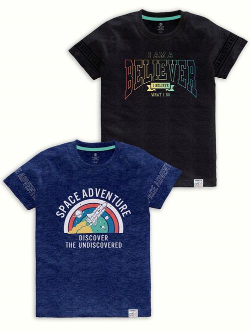 boys round neck printed set of 2 regular t-shirt - 21099093 - Standard Image - 0