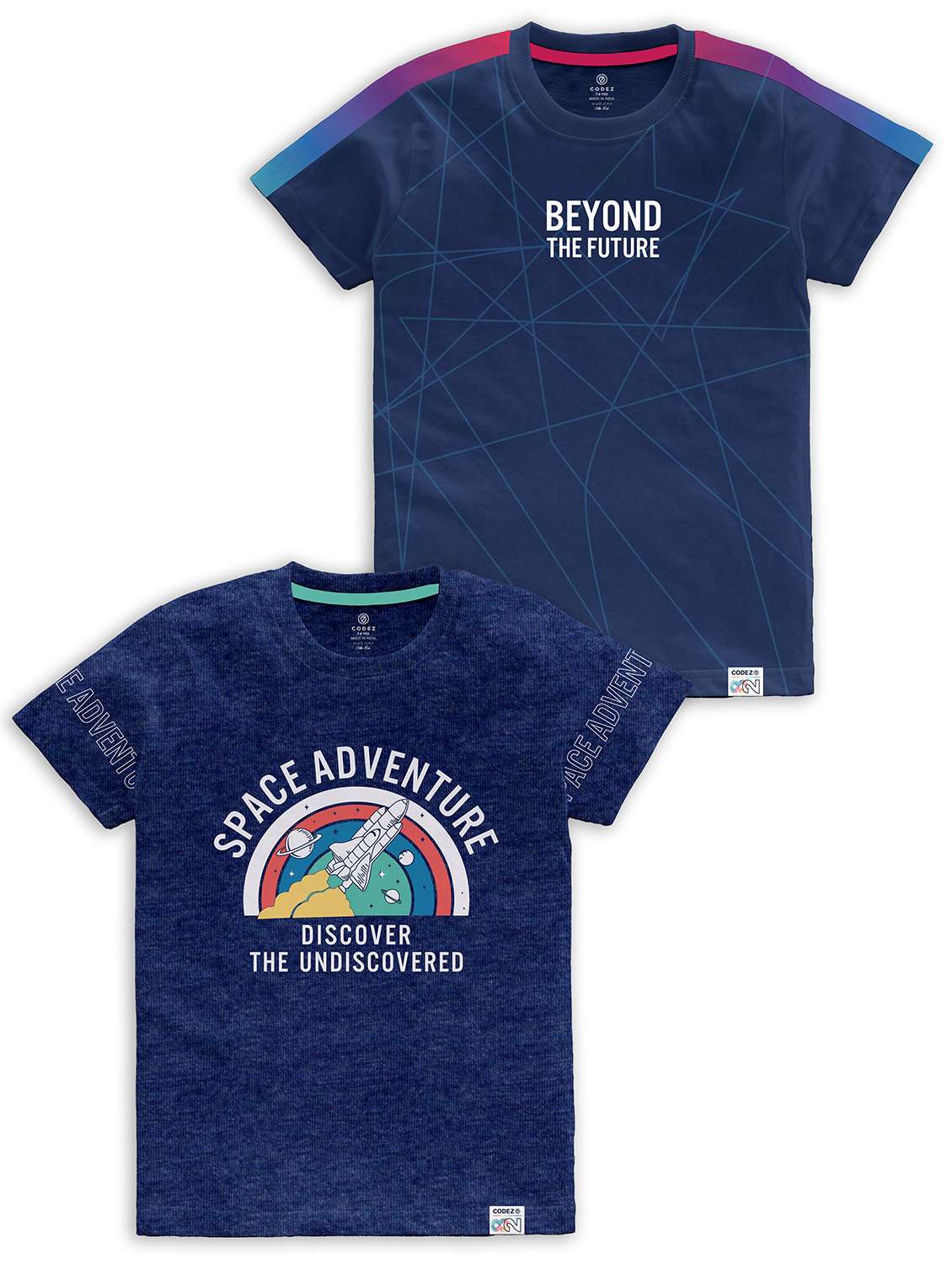 pack of 2 blue printed t-shirt - 21099095 -  Zoom Image - 0