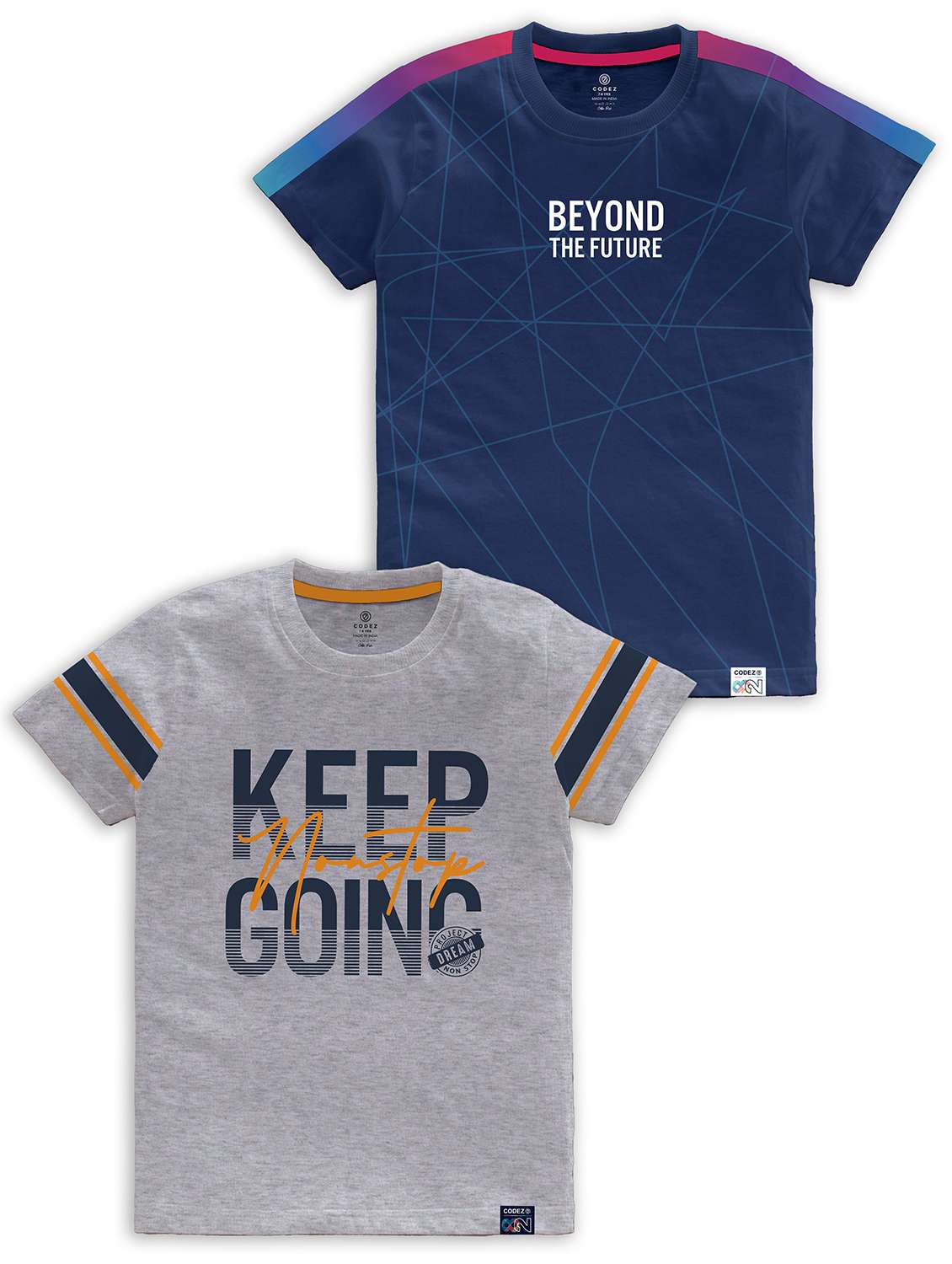 boys round neck printed set of 2 regular t-shirt - 21099122 -  Zoom Image - 0