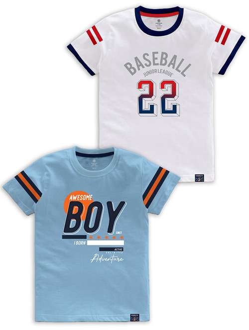 pack of 2 multi colored printed t-shirt - 21099127 - Standard Image - 0