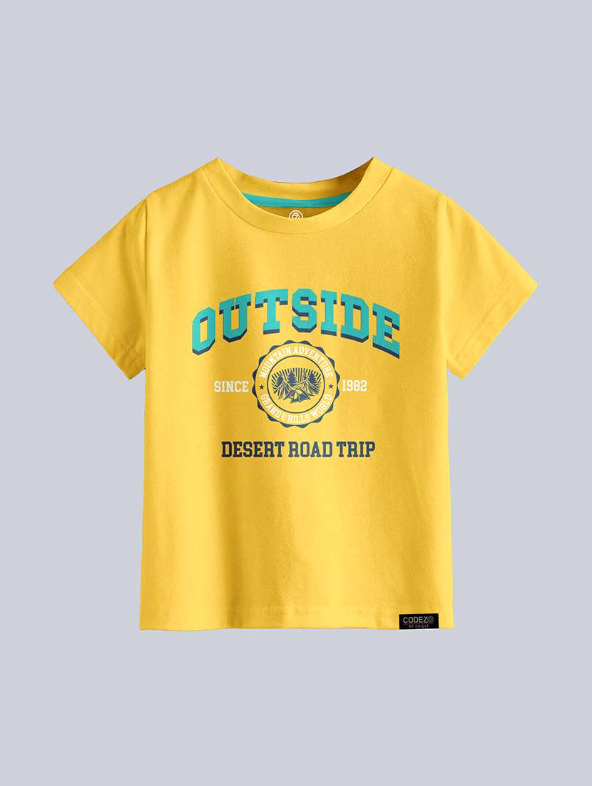 boys round neck printed t-shirt