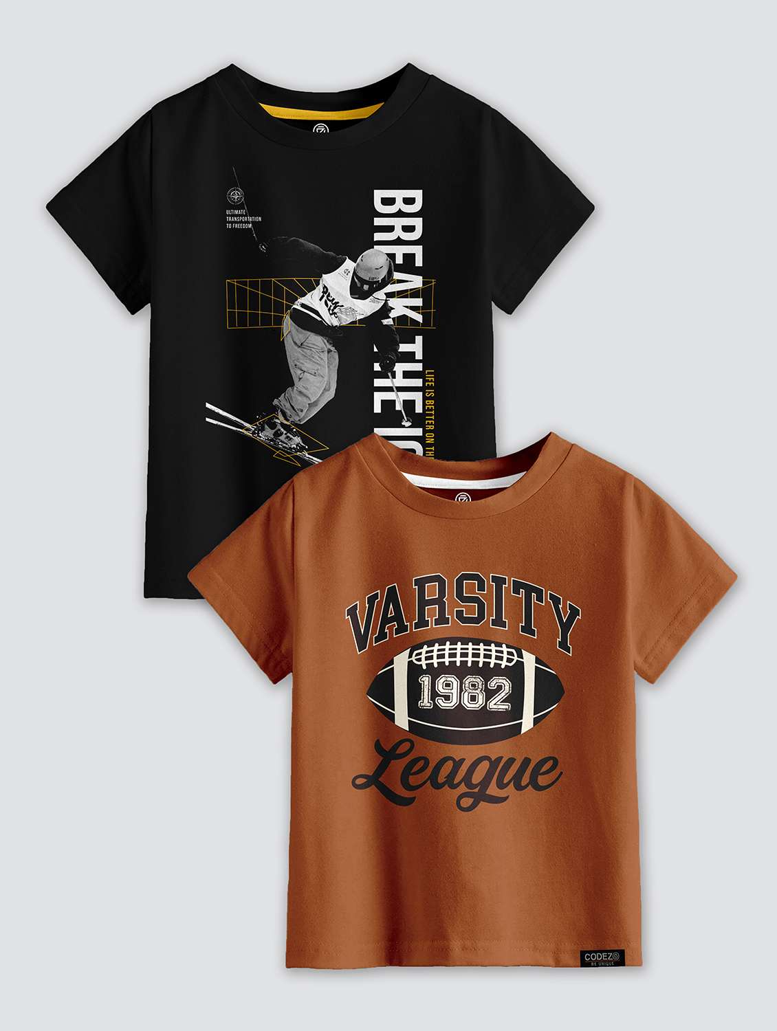 pack of 2 multi colored printed t-shirt - 21099176 -  Zoom Image - 0