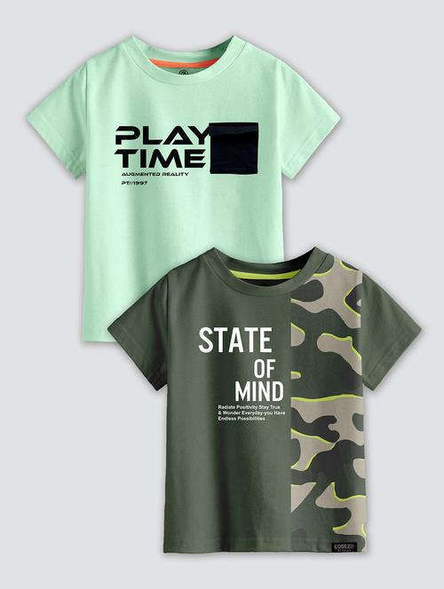 boys round neck printed set of 2 regular t-shirt - 21099192 - Standard Image - 0