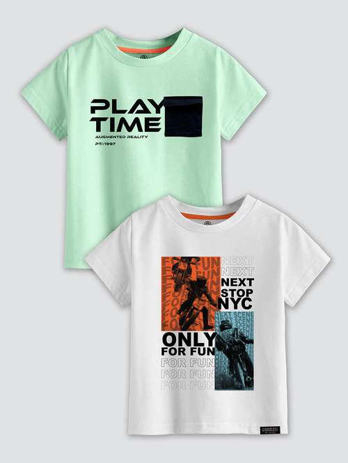 multi colored cotton blend tshirt - 21099196 -  Standard Image - 0