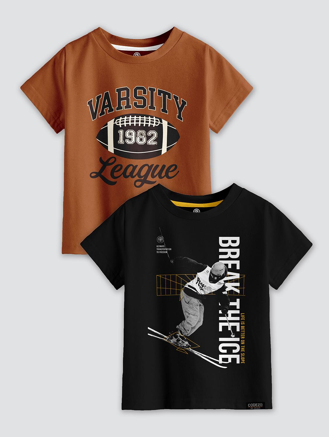 boys pack of 2 round neck t-shirts - 21099217 - Zoom Image - 0