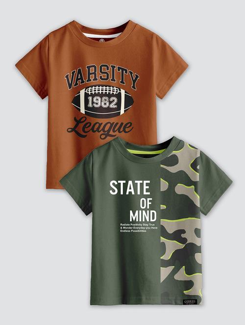 boys pack of 2 round neck t-shirts - 21099220 -  Standard Image - 0