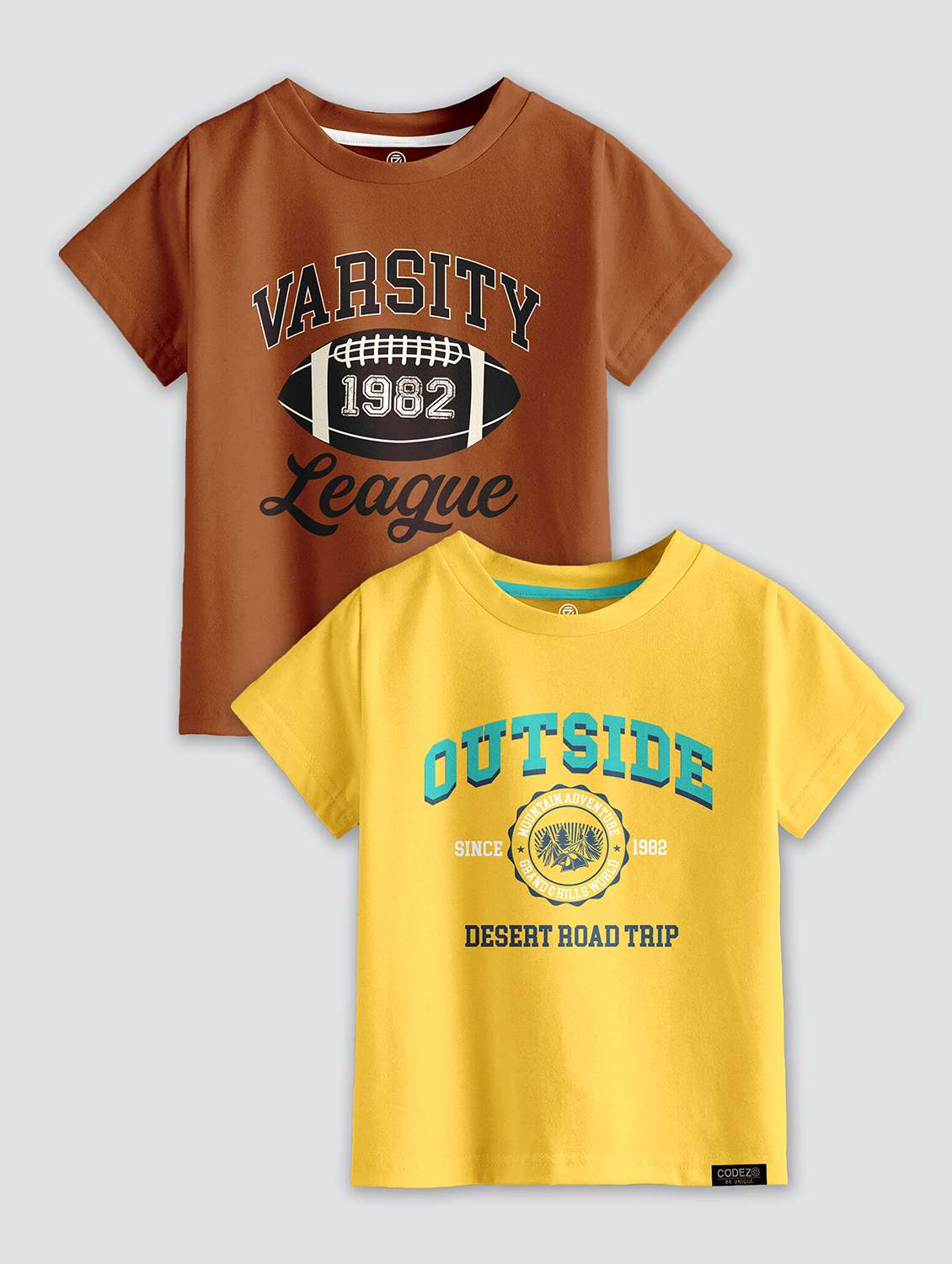 boys round neck printed set of 2 regular t-shirt - 21099224 -  Zoom Image - 0