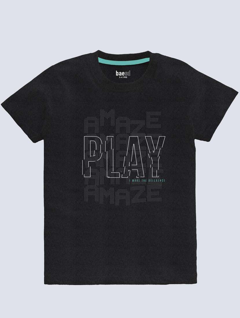 boys round neck printed set of 2 regular t-shirt - 21099365 -  Standard Image - 3