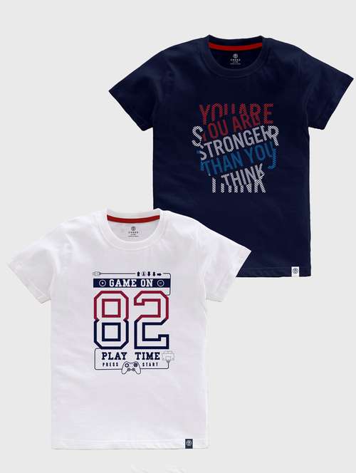 boys pack of 2 round neck t-shirts - 21099388 -  Standard Image - 0