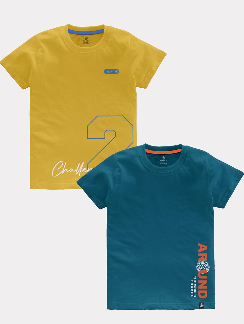 pack of 2 multi colored printed t-shirt - 21099401 -  Zoom Image - 0