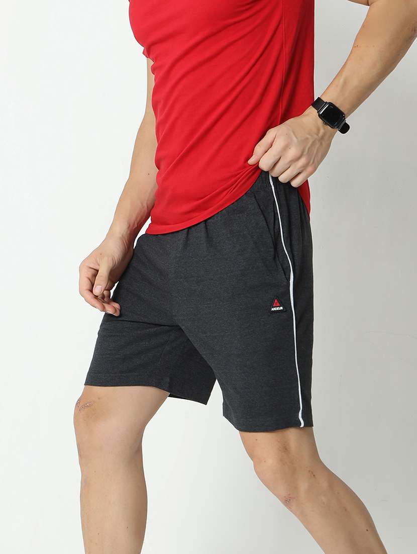 charcoal cotton blend  short - 21099536 -  Standard Image - 3