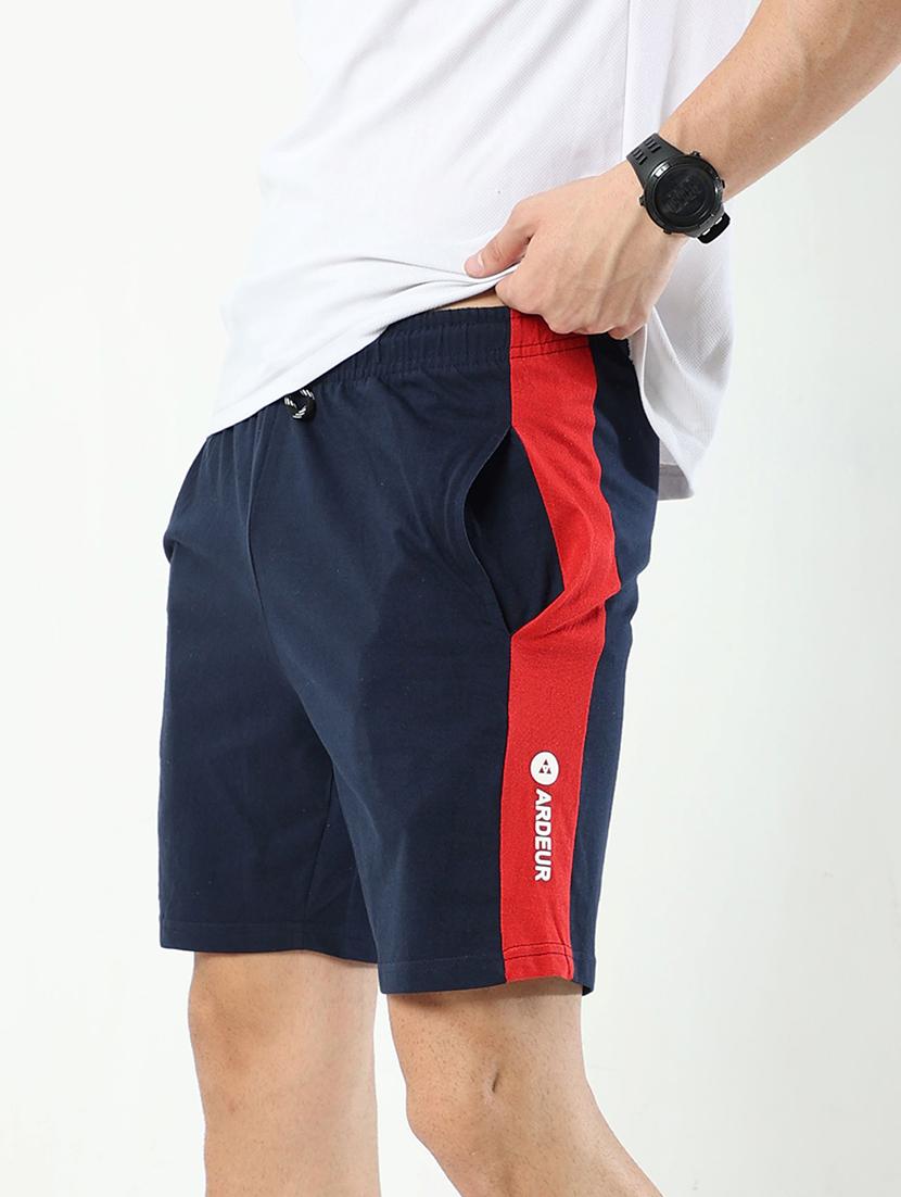 navy blue cotton blend short - 21099542 - Standard Image - 3