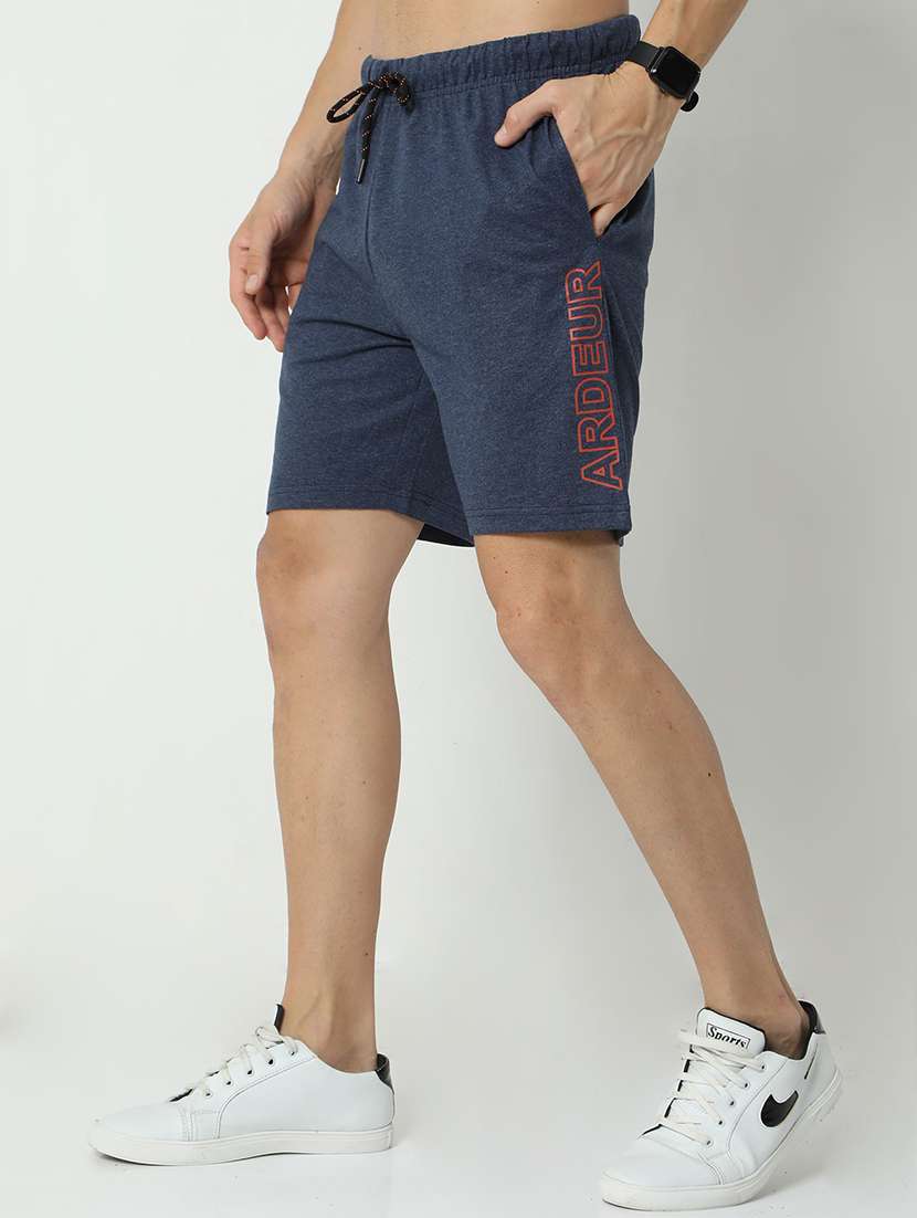 blue cotton blend  short