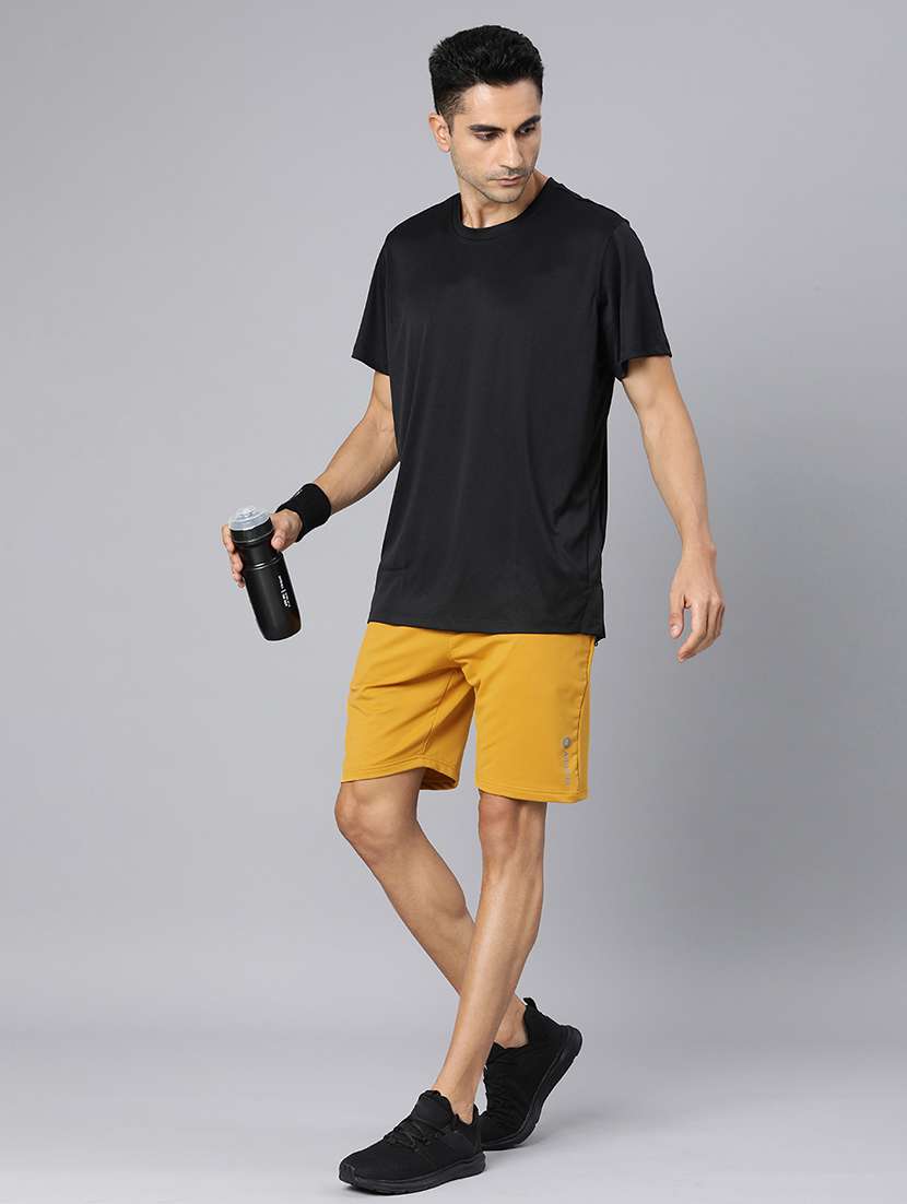 yellow cotton blend short - 21099558 -  Standard Image - 3