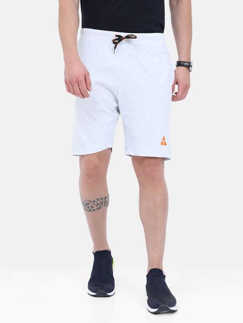 white cotton blend  short - 21099568 -  Standard Image - 0