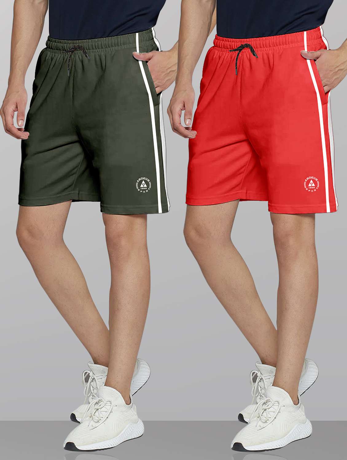 men pack of 2 mid rise shorts