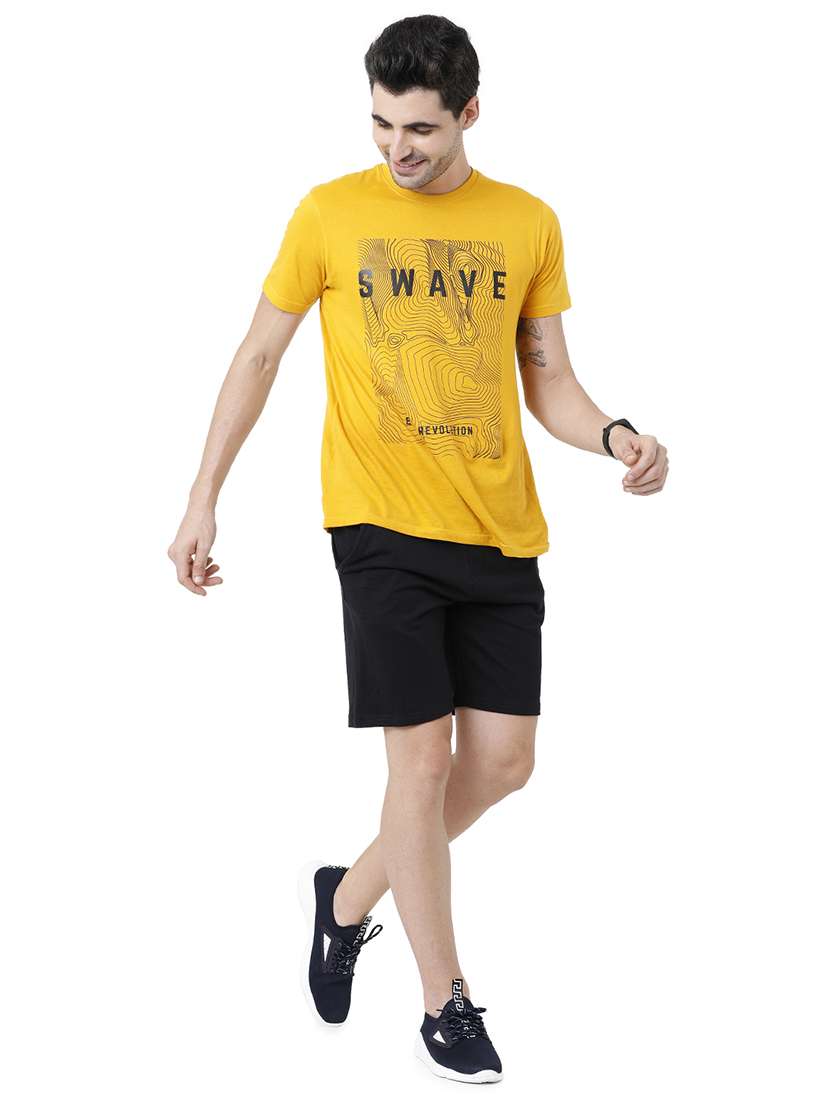 black typographic printed shorts - 21099679 - Standard Image - 3