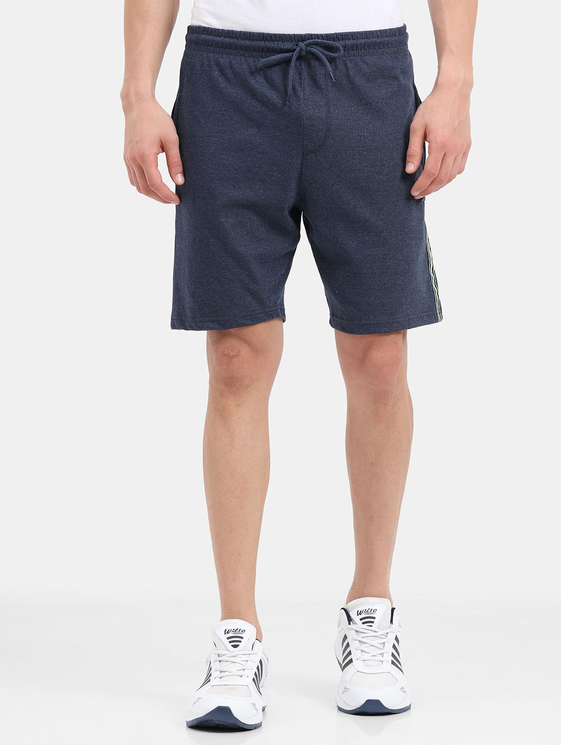 men blue solids shorts - 21099691 - Zoom Image - 0