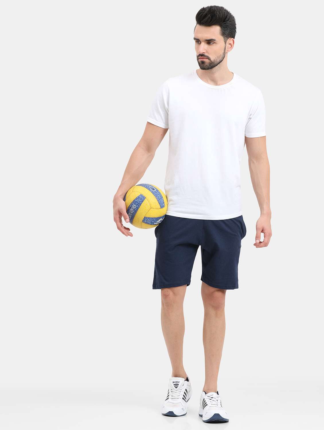 navy blue side taped shorts - 21099694 -  Standard Image - 3