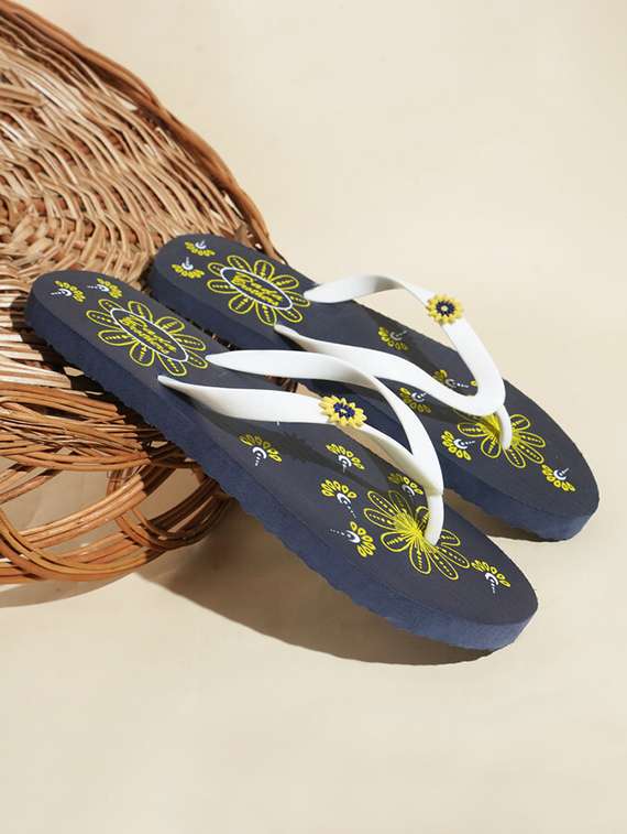women printed slippers flip flop