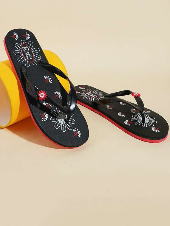 black rubber slippers flip flops