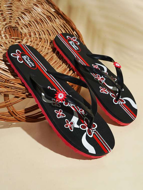 women printed slippers flip flop