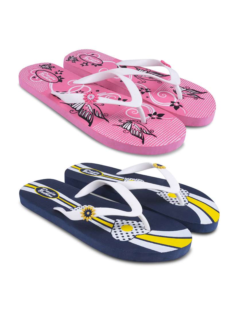 women printed slippers flip flop combo - 21099726 -  Zoom Image - 0