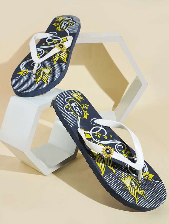 blue rubber slippers flip flops