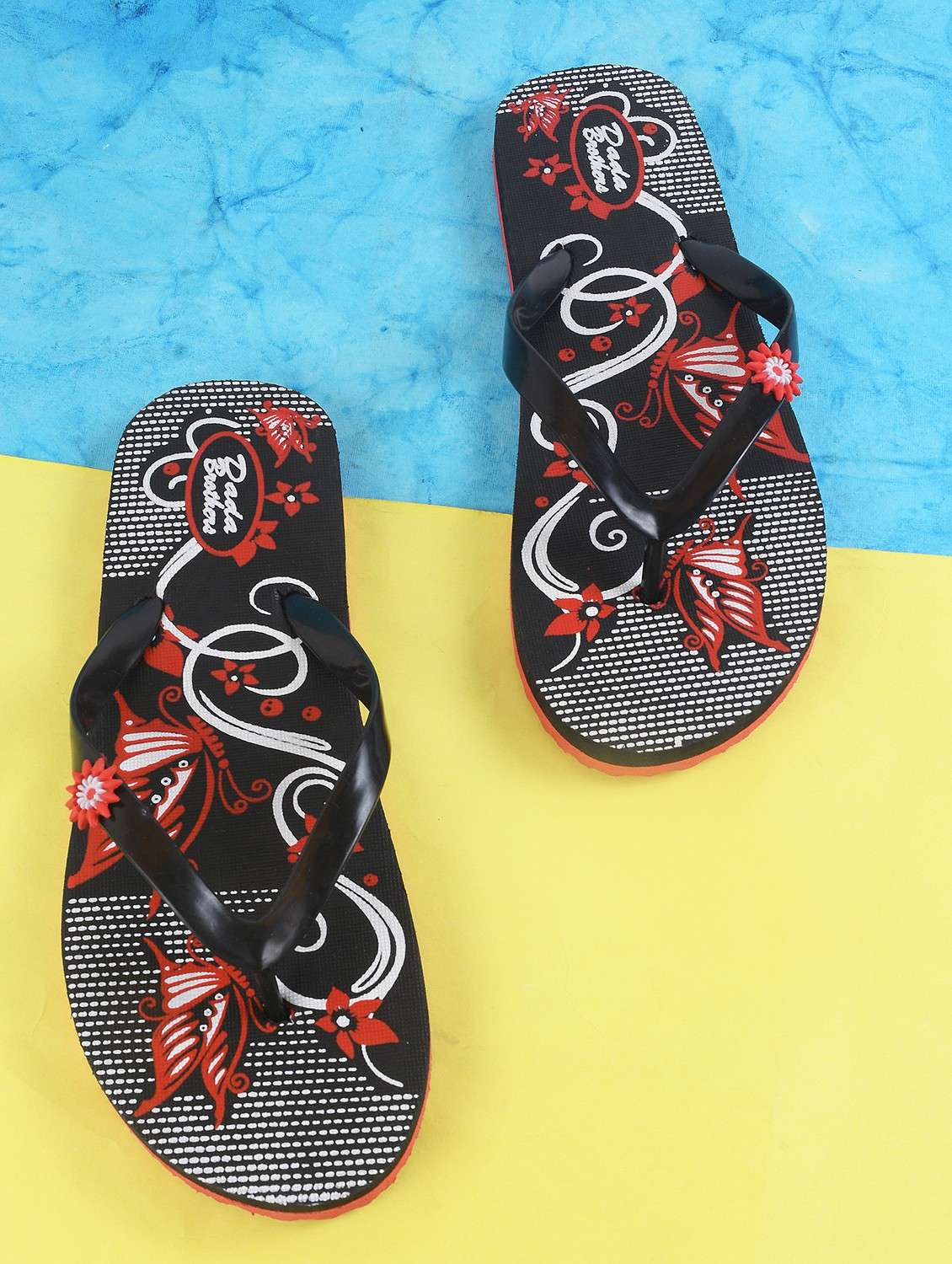 multi colored rubber slippers flip flops - 21099751 -  Standard Image - 3