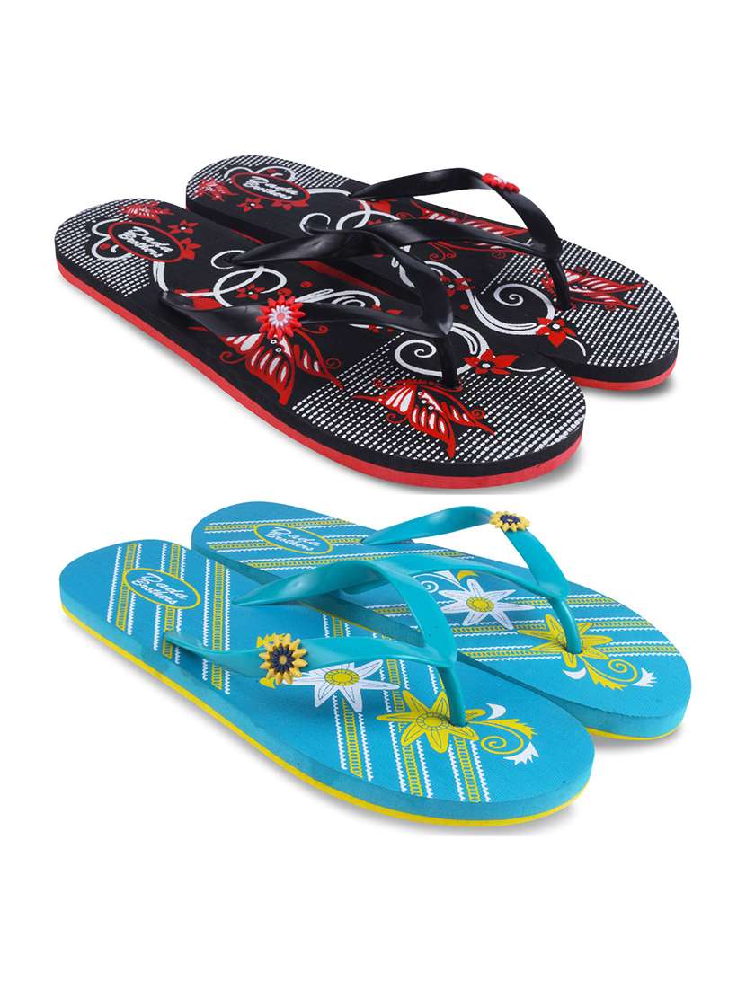 multi colored rubber slippers flip flops