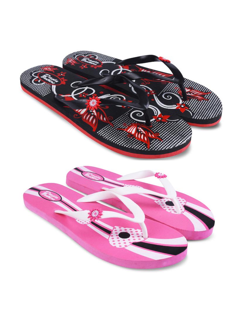 multi colored rubber slippers flip flops - 21099758 - Zoom Image - 0