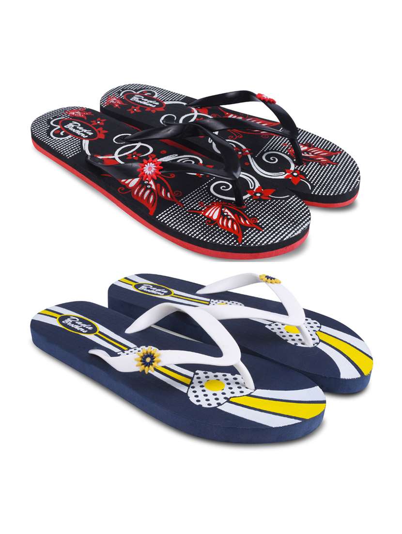 multi colored rubber slippers flip flops