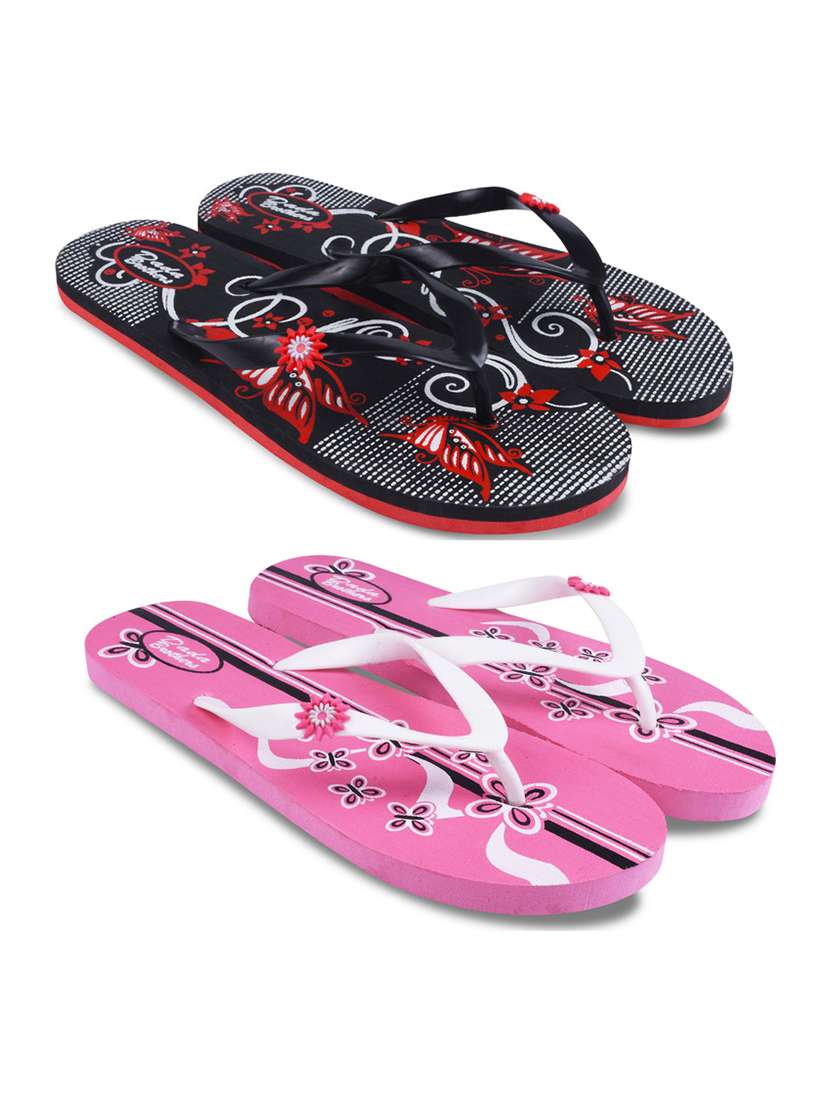 multi colored rubber slippers flip flops