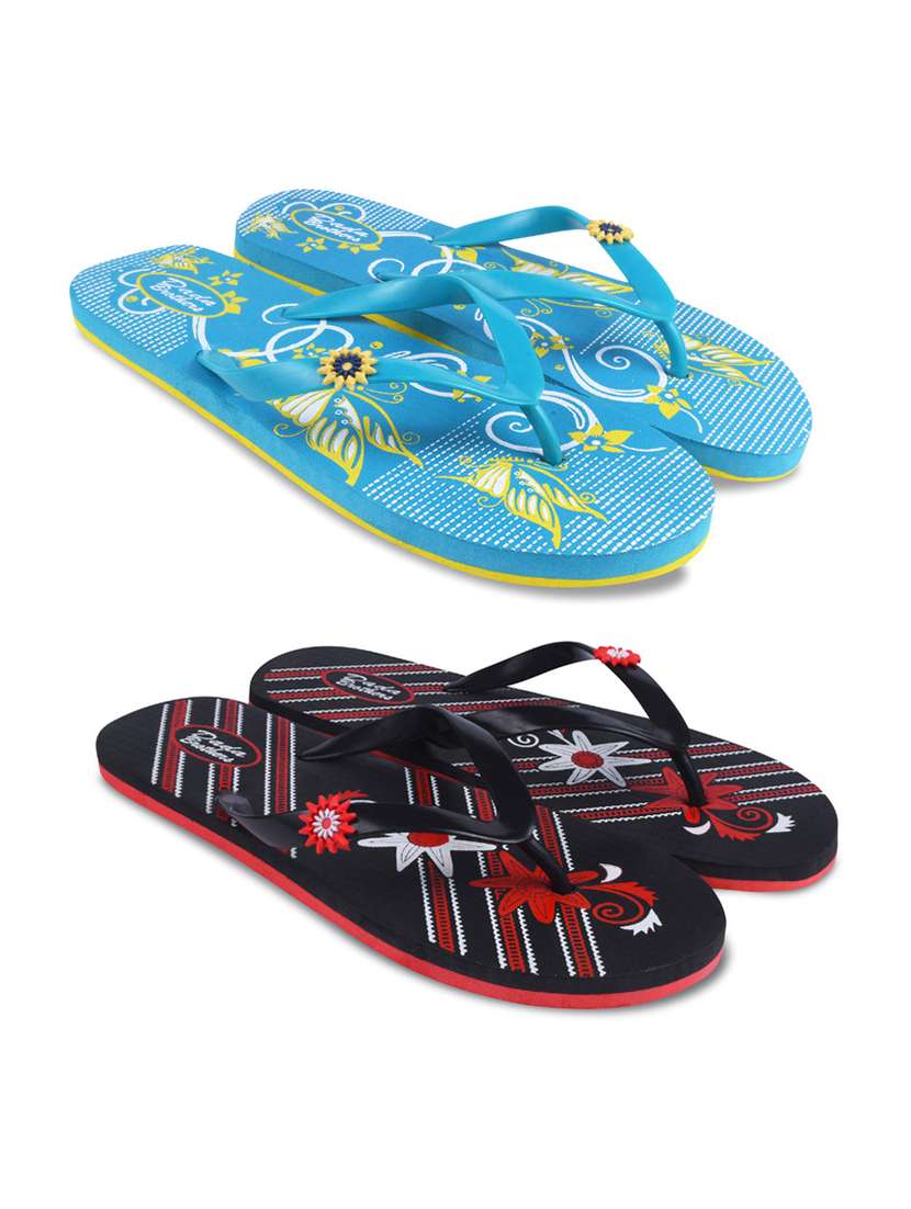 women printed slippers flip flop - 21099771 -  Zoom Image - 0
