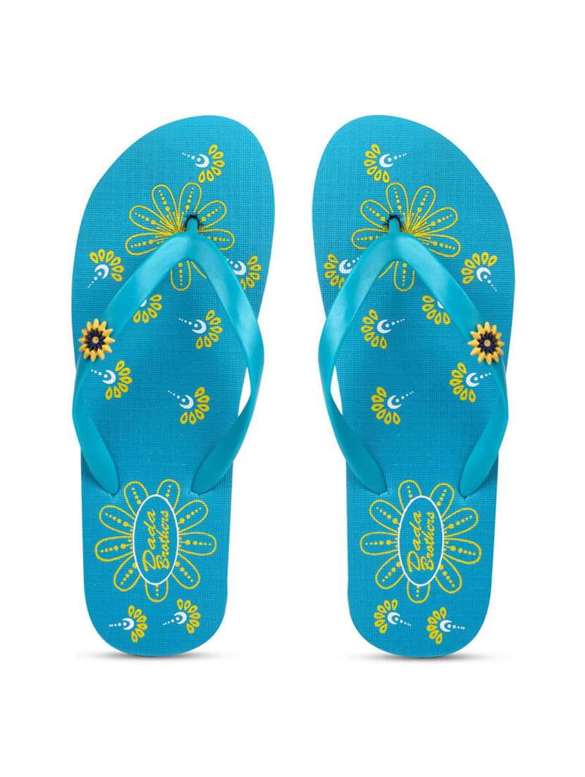 blue colored slippers flip flop - 21099777 -  Standard Image - 3