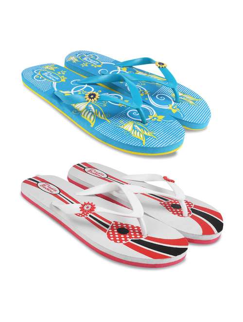 multi colored rubber slippers flip flops - 21099778 -  Standard Image - 0