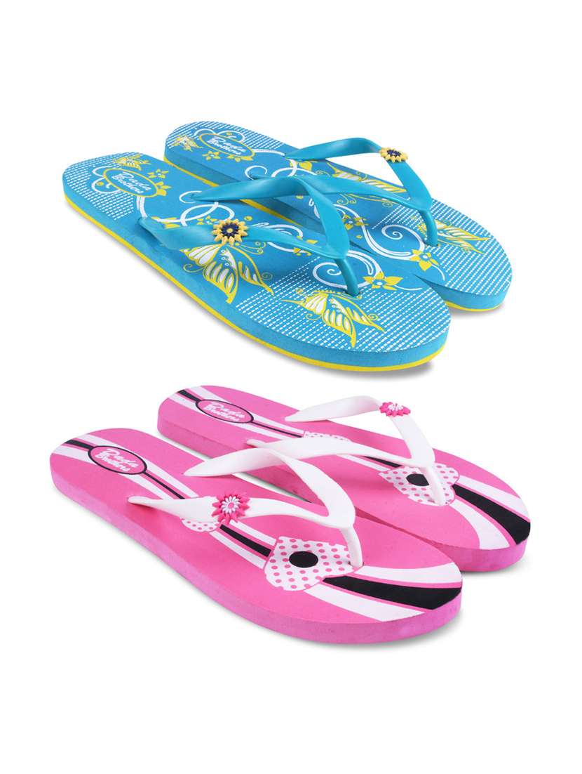multi colored rubber slippers flip flops