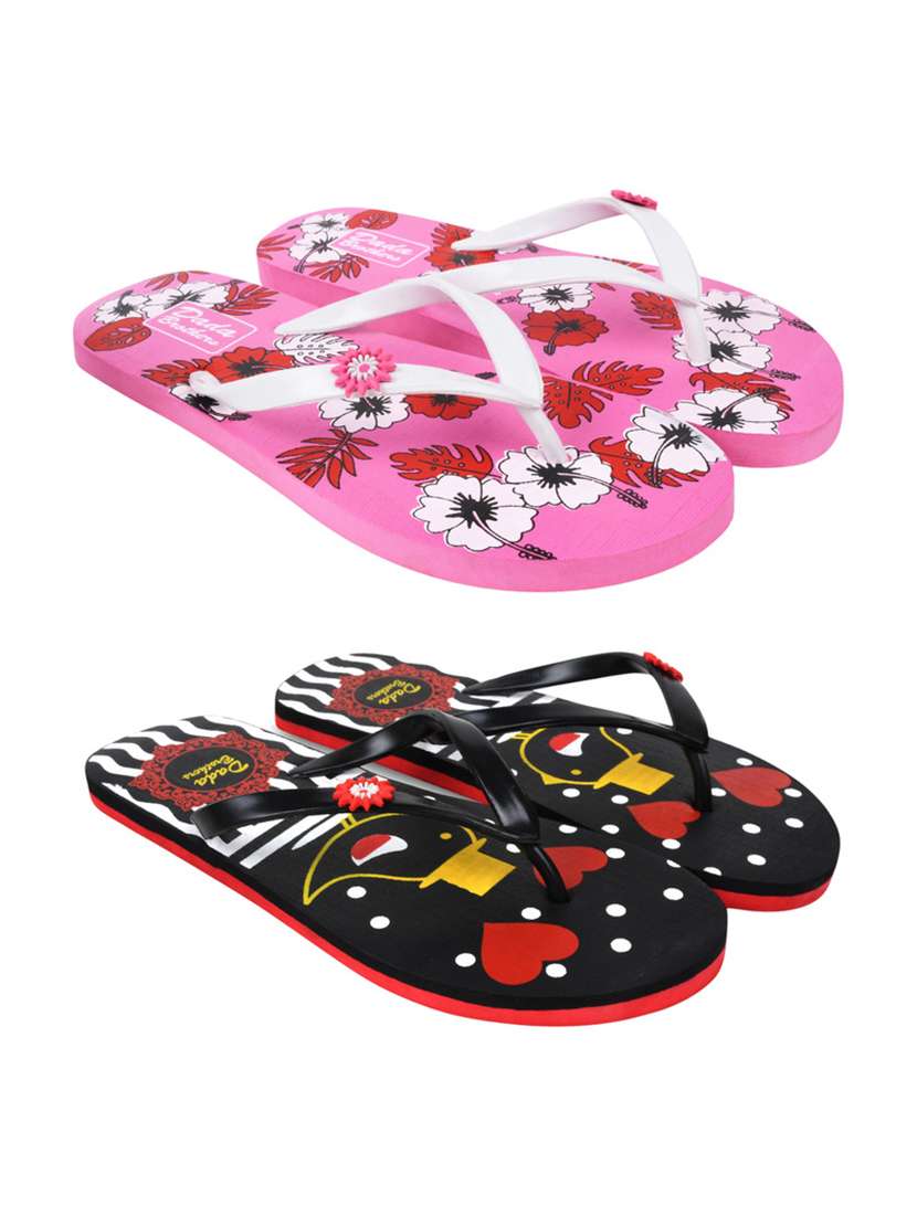 multi colored rubber slippers flip flops