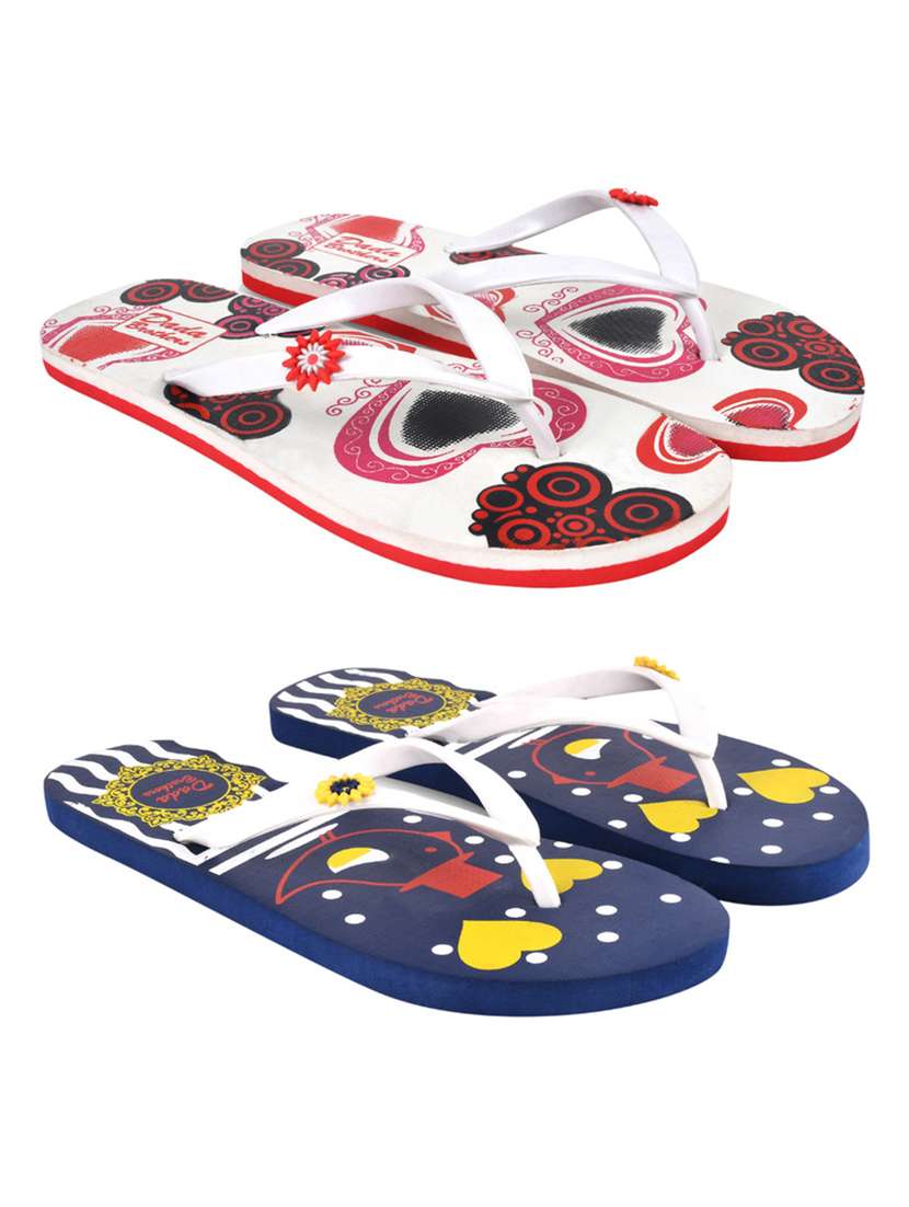 multi colored rubber slippers flip flops