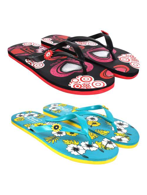 multi colored rubber slippers flip flops - 21099864 -  Standard Image - 0