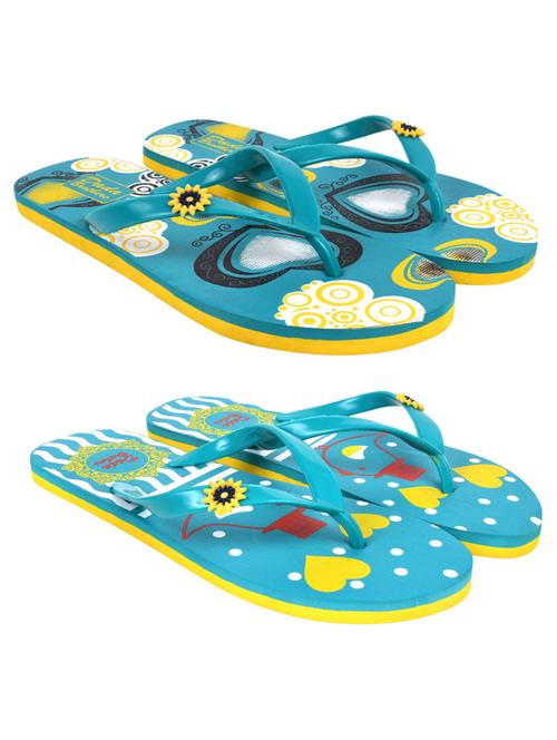 multi colored rubber slippers flip flops - 21099869 - Standard Image - 0