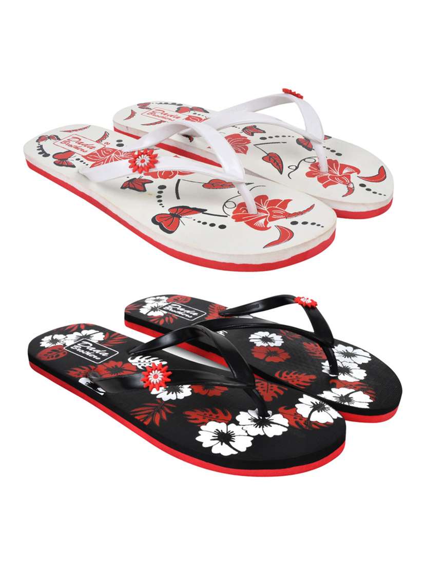 multicolored printed set of 2 slippers flip flop - 21099884 - Zoom Image - 0
