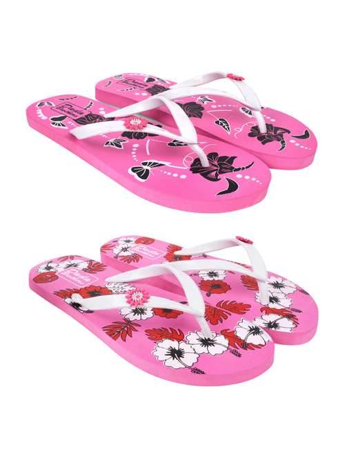 women printed slippers flip flop combo - 21099898 -  Standard Image - 0