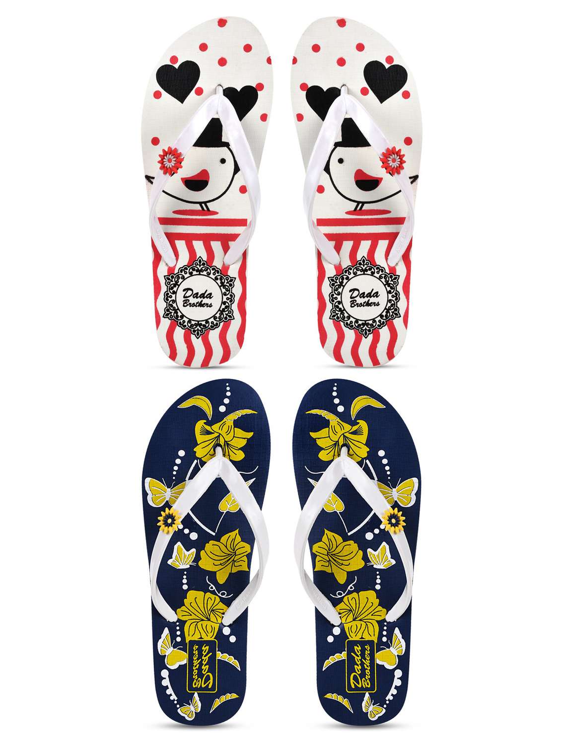 multicolored printed set of 2 slippers flip flop - 21099908 - Zoom Image - 0