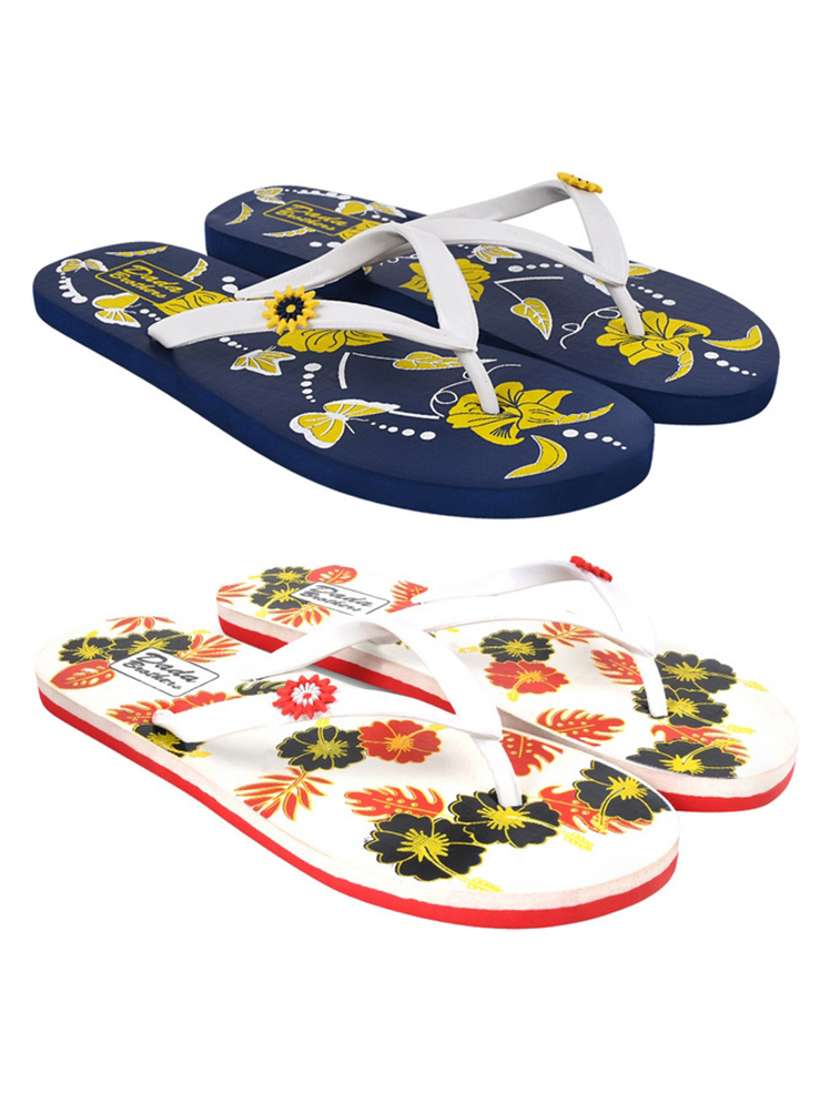 multi colored rubber slippers flip flops - 21099913 - Zoom Image - 0