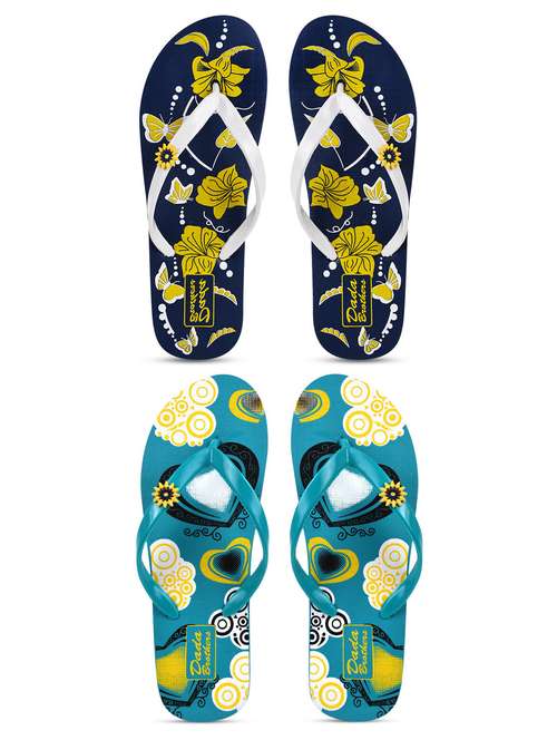 multi colored rubber slippers flip flops - 21099922 -  Standard Image - 0