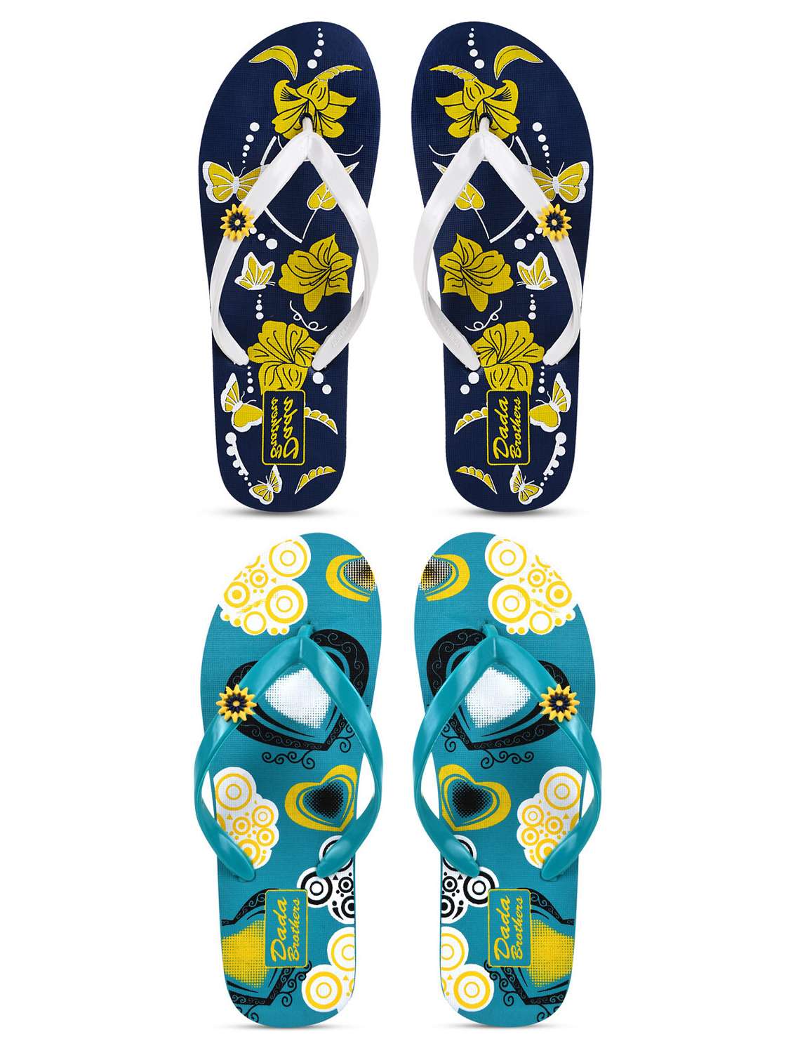 multi colored rubber slippers flip flops - 21099922 -  Zoom Image - 0