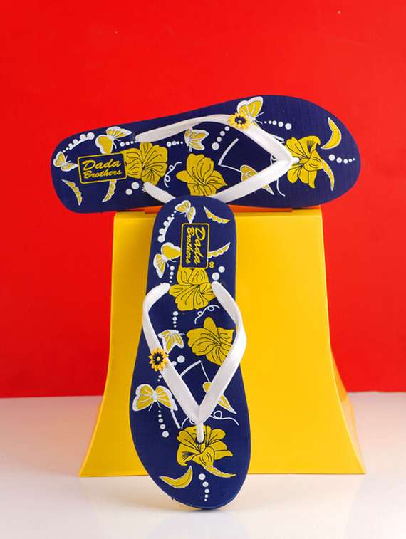 blue rubber slippers flip flops