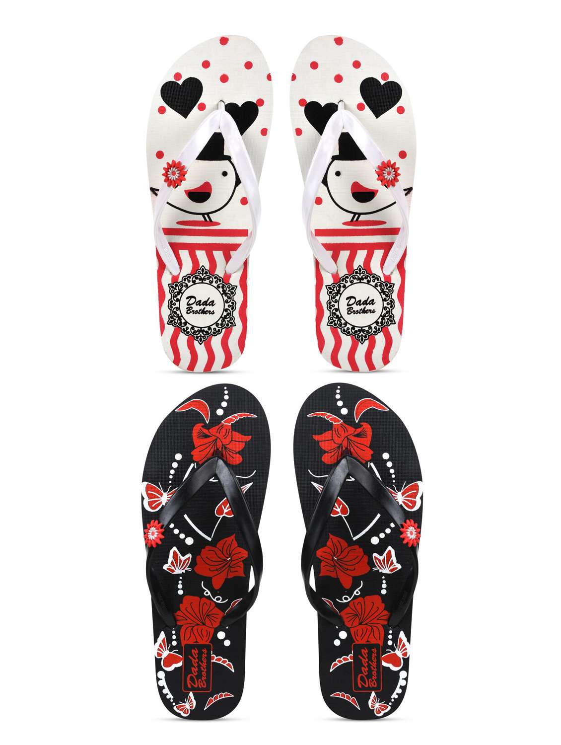 multi colored rubber slippers flip flops